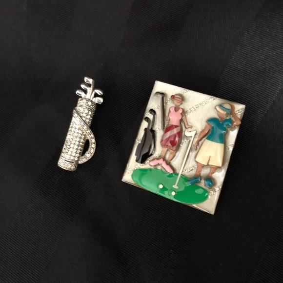 Vtg Golf Themed Brooches - Picture 2 of 6